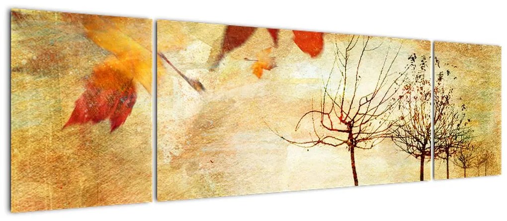 Obraz - Jesienny nastrój (170x50 cm)