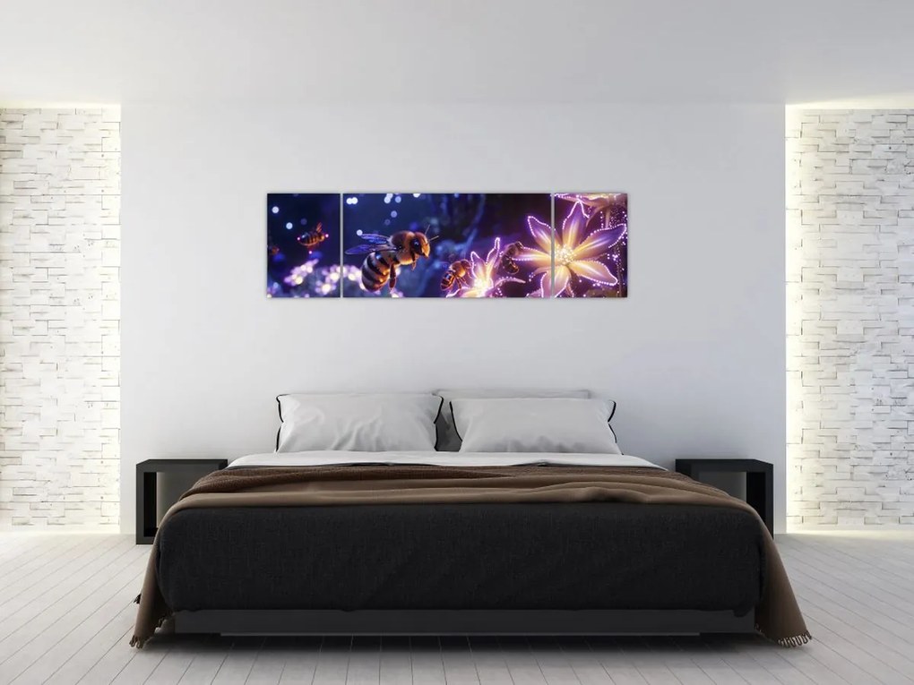 Obraz - Bee Meadow III. (170x50 cm)