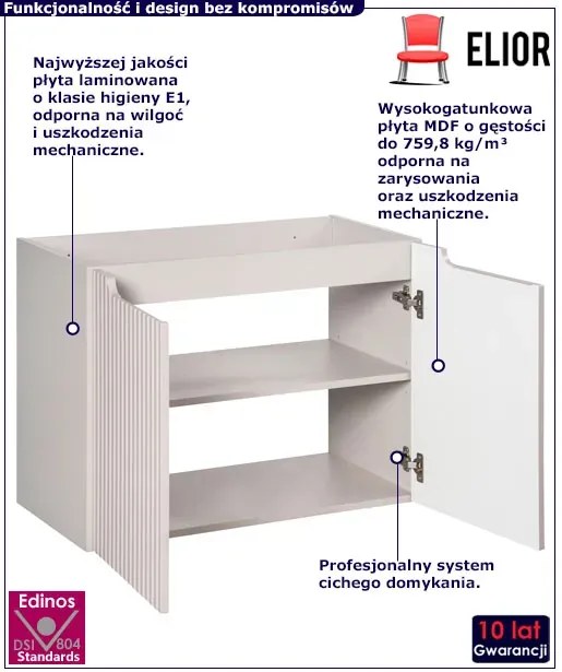 Kaszmirowa szafka łazienkowa z szufladami G4-Z83