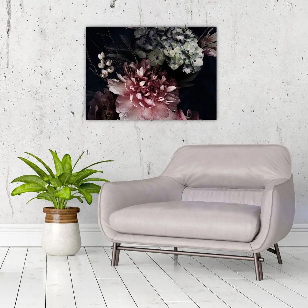 Obraz na szkle bukietu (70x50 cm)