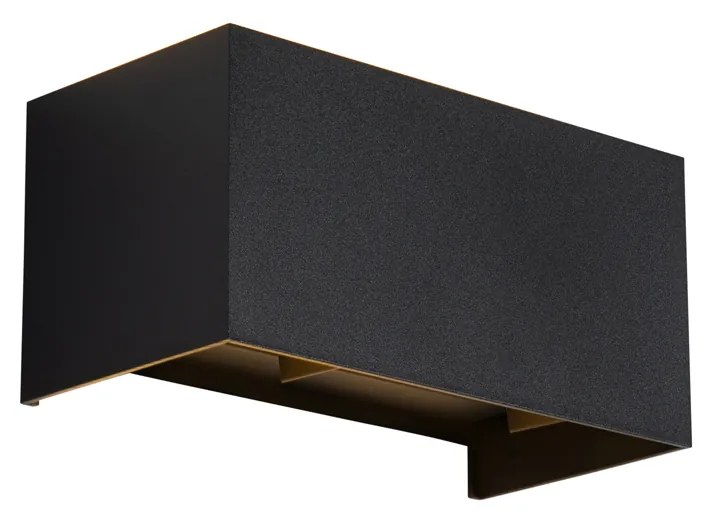 Oświetlenie zewnętrzne LED naścienne czarne 4-punktowe IP54 - Edwin