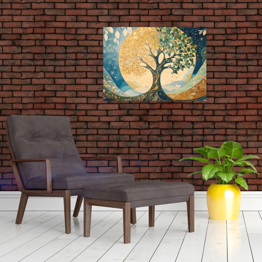 Obraz – Drzewo życia w księżycu (70x50 cm)