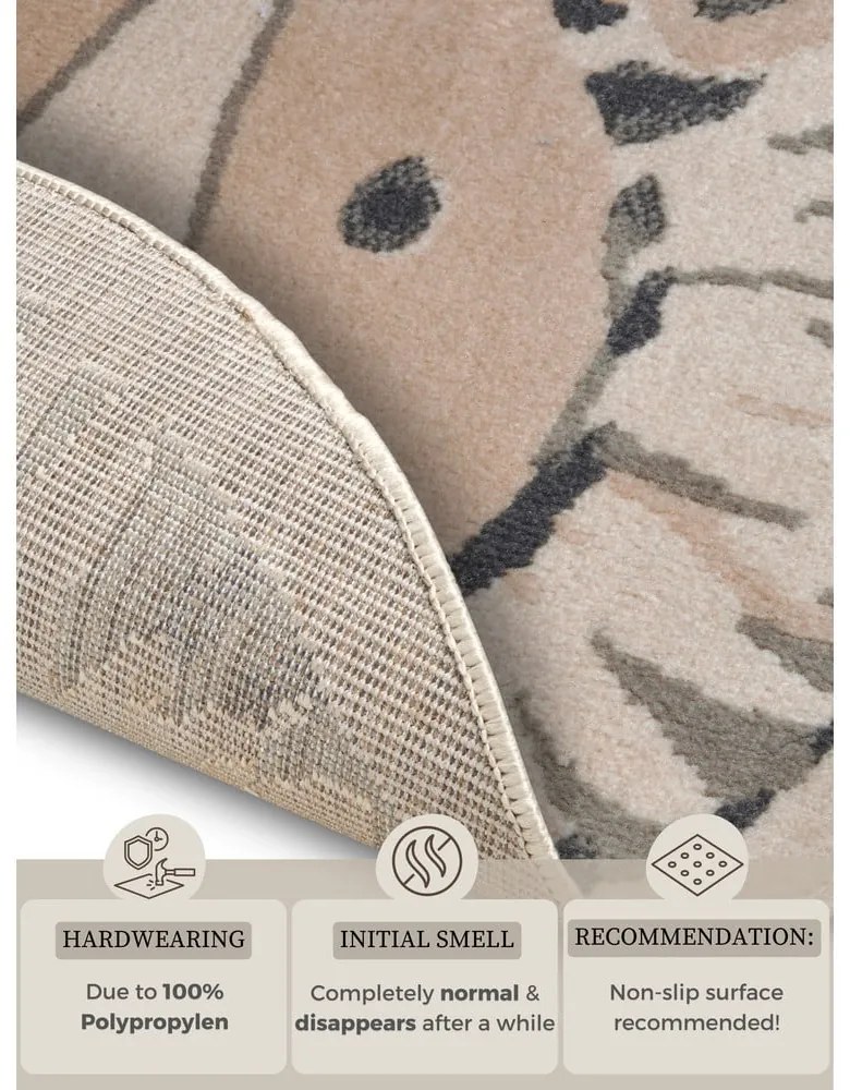 Beżowy dywan dziecięcy ø 100 cm Lion – Hanse Home