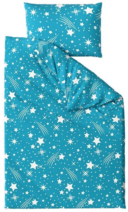 PrzytulneMieszkanie.pl PrzytulneMieszkanie.pl Pościel bawełniana NIGHT SKY turkusowa