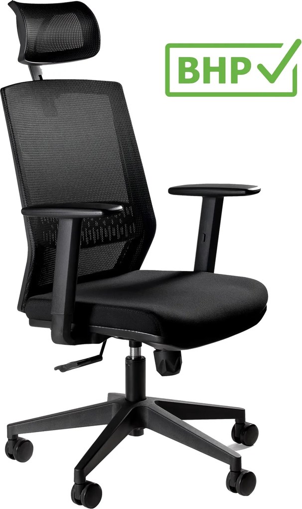 Ergonomiczny fotel biurowy Esta, zgodny z normą BHP