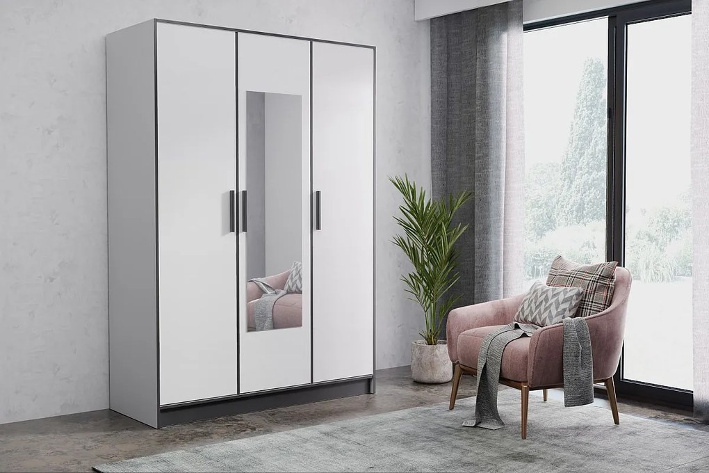 Szafa trzydrzwiowa ROJ 3D Biały