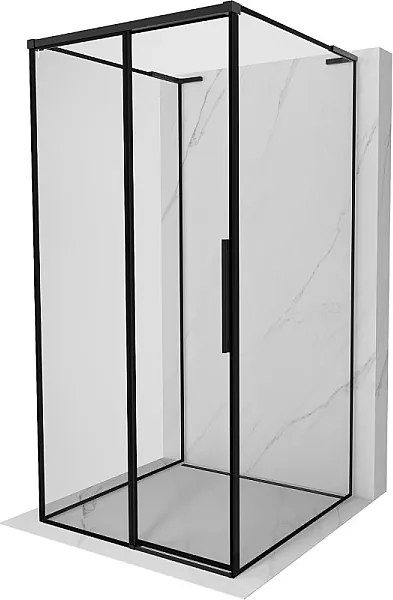 Mexen Rox-3S L kabina prysznicowa 3-ścienna rozsuwana lewa 95 x 95 cm, czarna ramka, czarna - 8C2L-095-095-70-70-3S-L