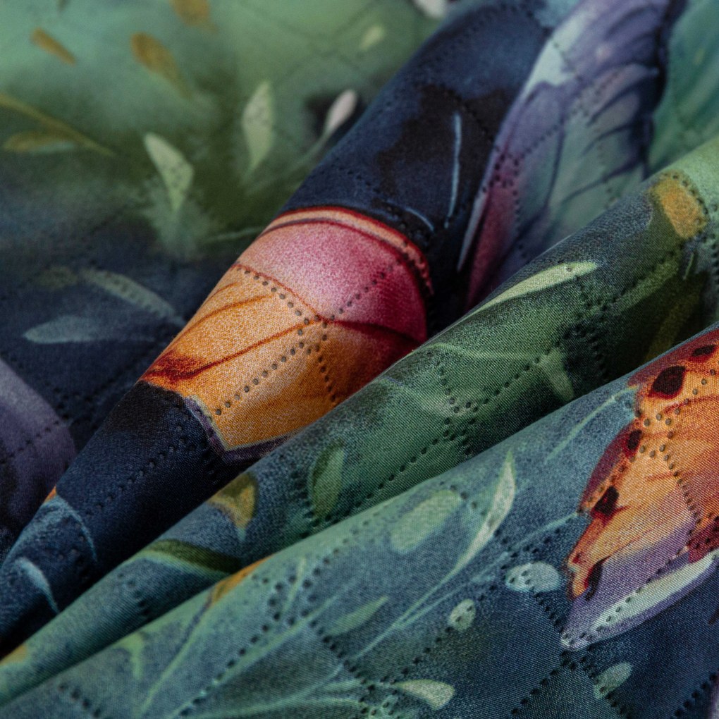 Narzuta na łóżko ze wzorem COLORFUL BUTTERFLY, kolorowy Rozmiar: 170 x 210 cm