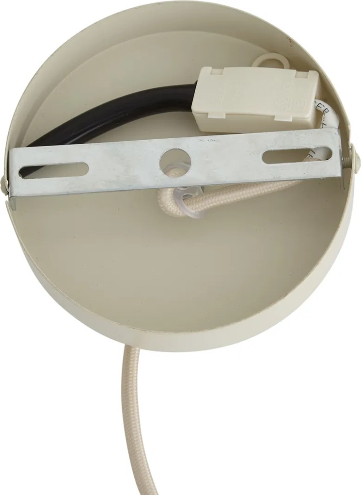 Lampa wisząca Japandi beżowa z abażurem z tkaniny 80 cm - Papel