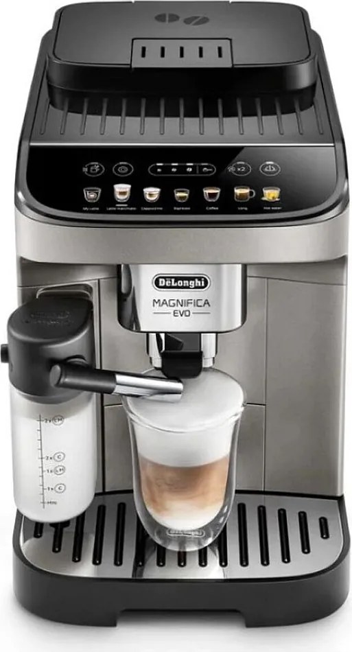 Ekspres do kawy superautomatyczny DeLonghi Magnifica Evo ECAM 290.81.TB tytanowo-czarny 1450W 15 bar 7 przepisów LatteCrema