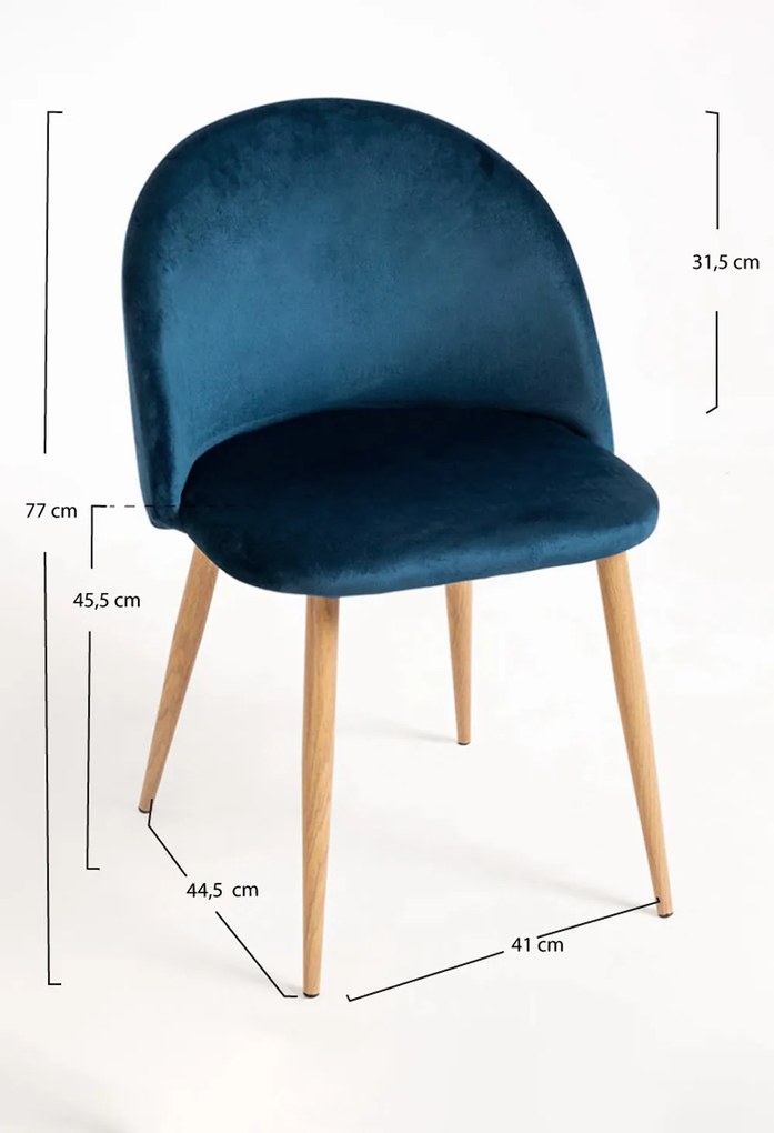 Zestaw 4 Krzese Vint Aksamitne