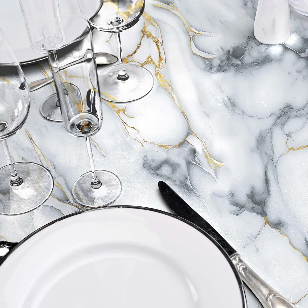 Obrus zmywalny ø 160 cm Marquina – douceur d'intérieur