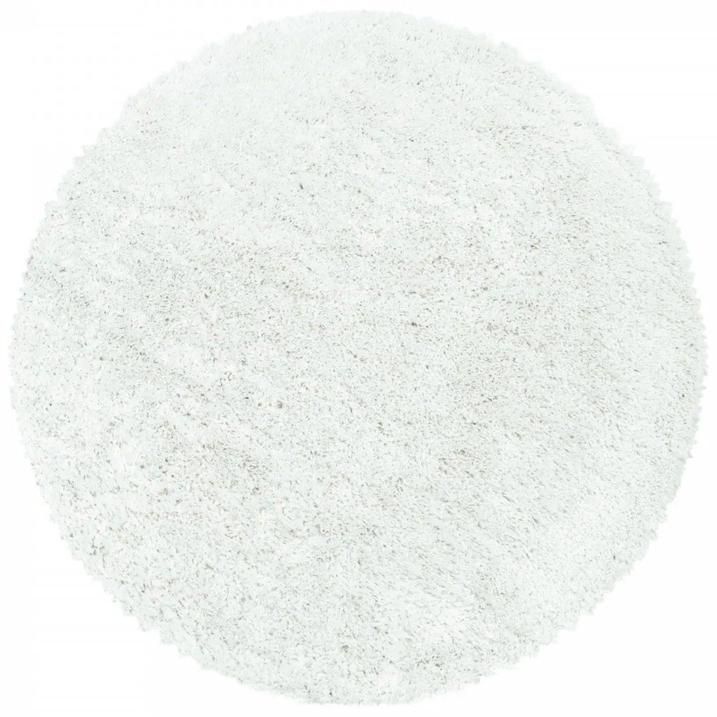 Dywan shaggy Fluffy Super Soft biały 120 cm x 120  koło