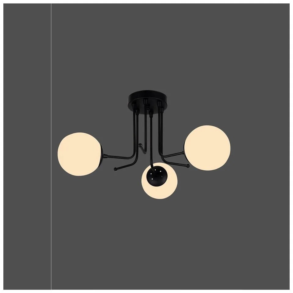 Czarna lampa sufitowa Squid Lighting Star, wys. 34 cm