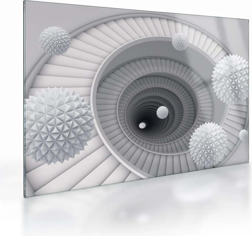 Obraz na szkle - abstrakcja 3D (70x50 cm)