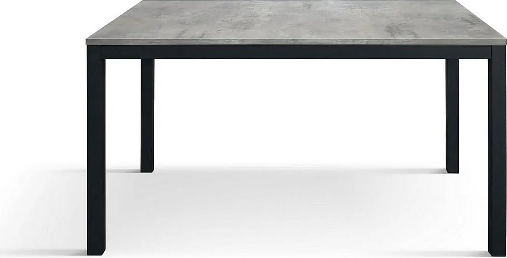 Drewniany stół, szary beton, antracytowa podstawa, 160x90-210x90cm długości - TROPEA