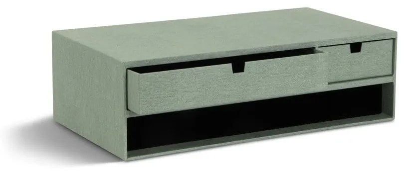 Kartonowy organizer na dokumenty z szufladką Ted Canvas Paper Laminate – Bigso