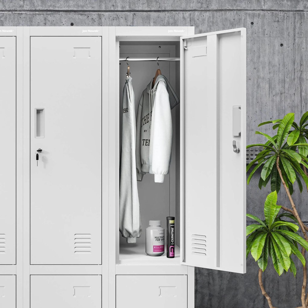 Szafka socjalna ubraniowa BHP szara: IGOR 1 Plus