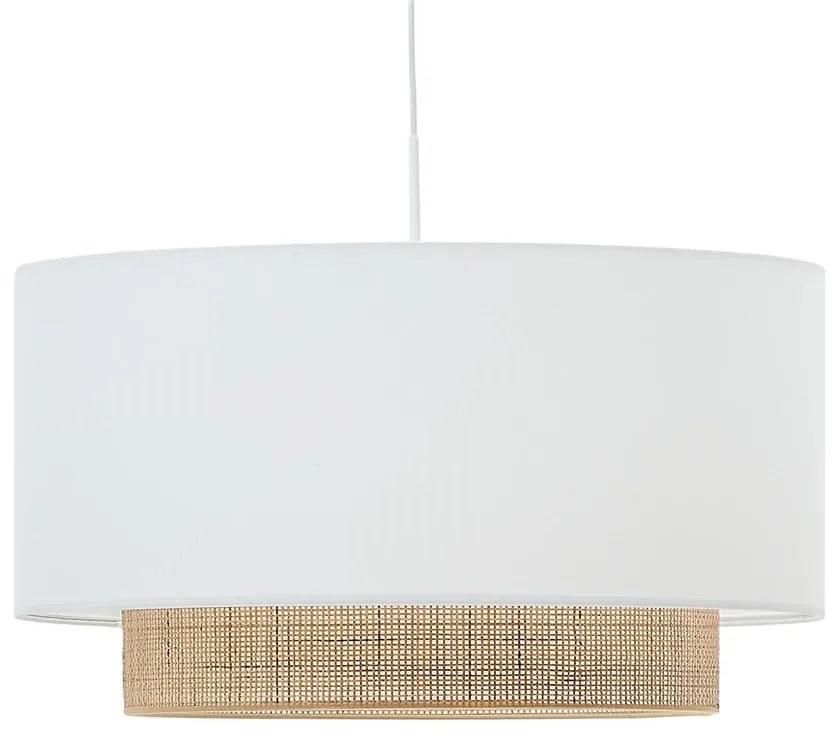 Biały/w naturalnym kolorze tekstylny abażur ø 60 cm Erna – Kave Home
