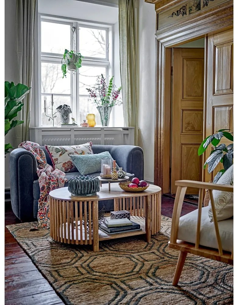 Szaroniebieska aksamitna sofa 152 cm Malala – Bloomingville