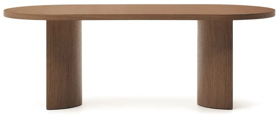 Okrągły stół z blatem w dekorze orzecha 100x200 cm Nealy – Kave Home