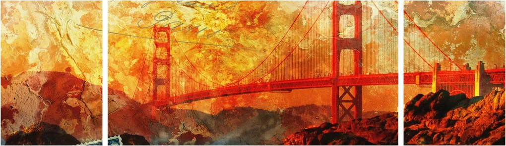 Obraz - Golden Gate, San Francisco, Kalifornia (170x50 cm)