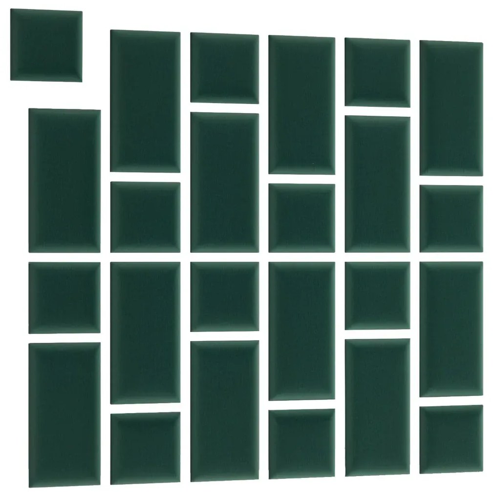 Zestaw 24 paneli tapicerowanych QUADRATTA 180x180 zielony ELTAP