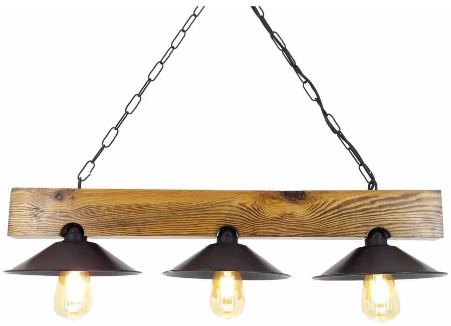 Czarno-naturalna lampa wisząca – Opviq lights