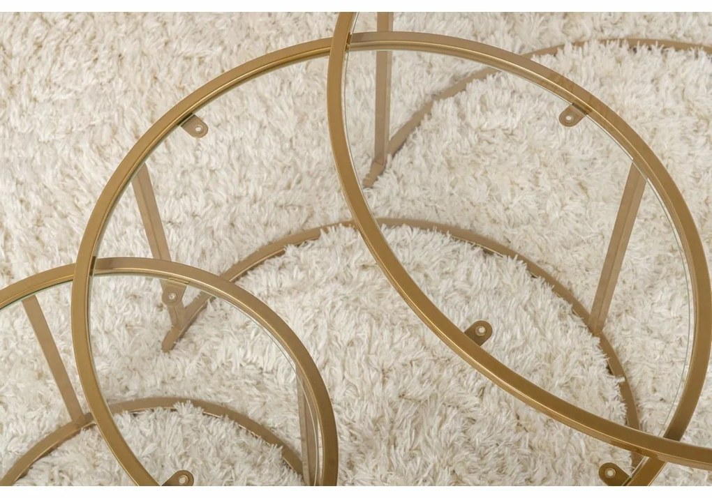 Zestaw stolików konferencyjnych Aurum Gold 80 cm, 3 szt.