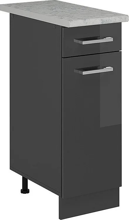 Szafka dolna do kuchni antracyt wysoki połysk 30x60x81.6 r-line