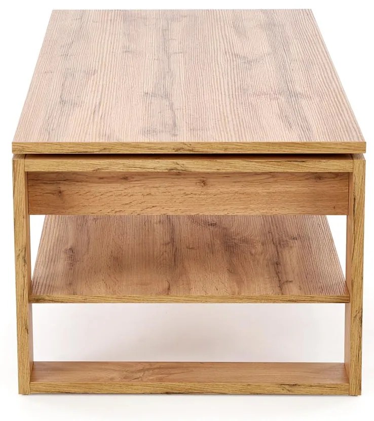 Rozkładany ławo-stół, podnoszony blat, dąb artisan 120/65-92/50-72 cm BETTY