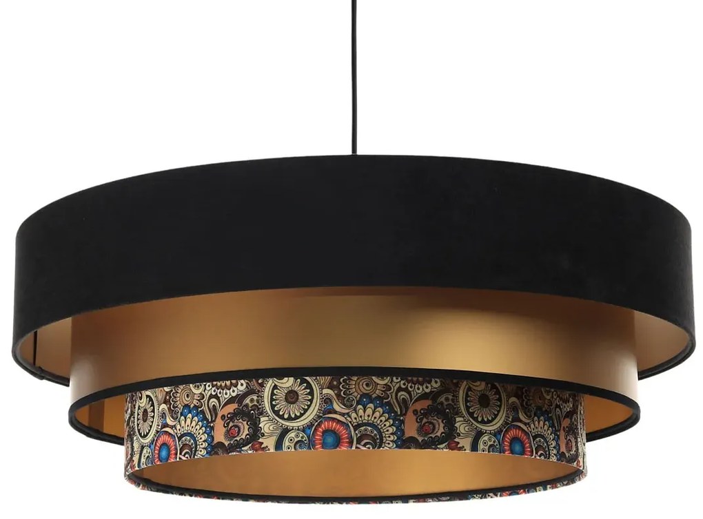 Czarno złota elegancka lampa wisząca nad stół 4X S448 G5-B90