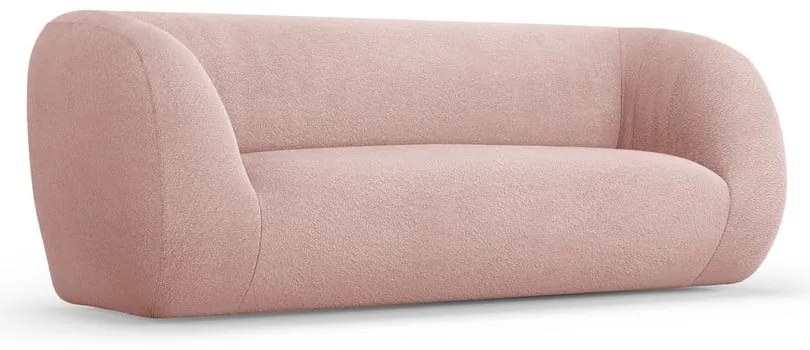 Jasnoróżowa sofa z materiału bouclé 210 cm Essen – Cosmopolitan Design