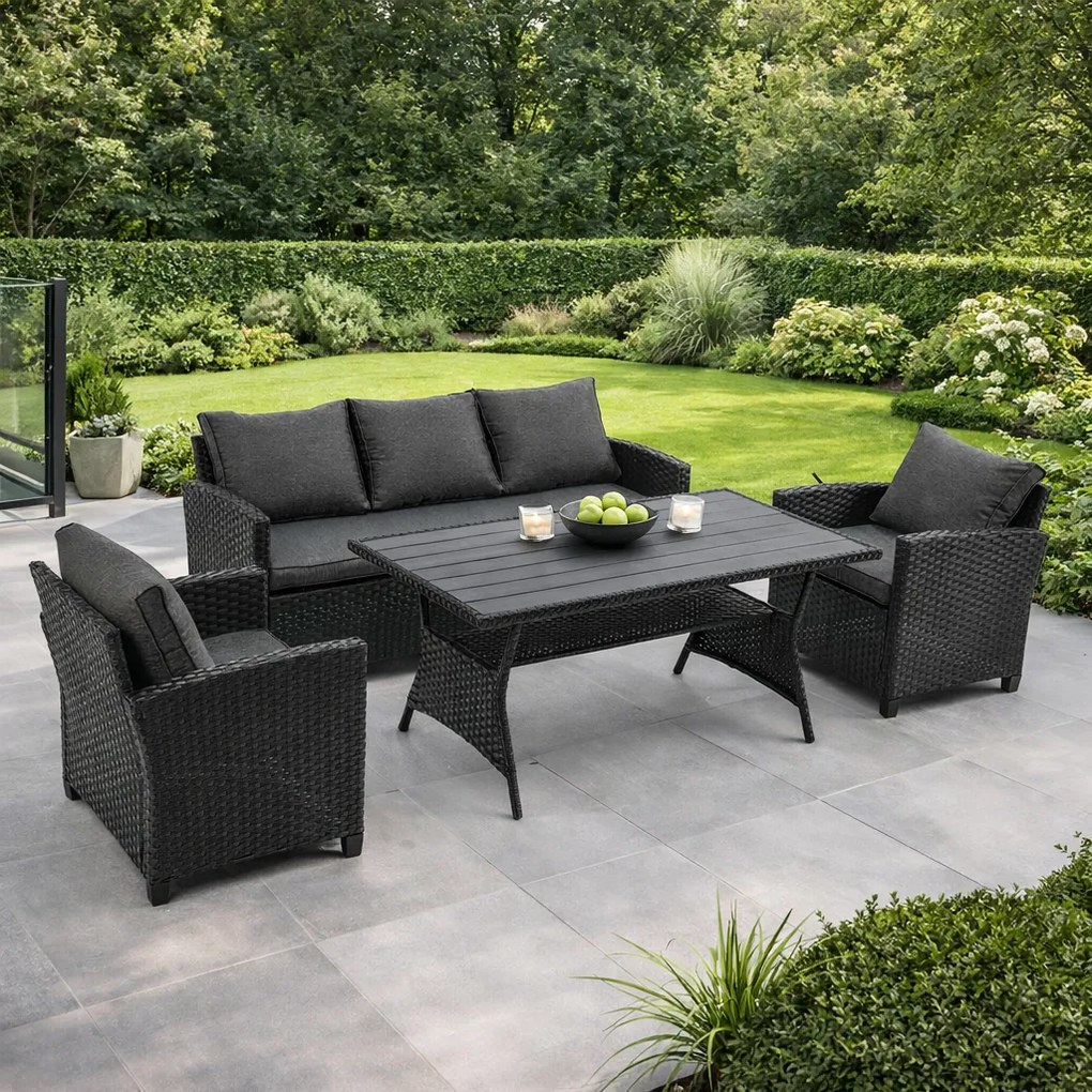 Zestaw mebli ogrodowych z technorattanu Micheline PATIO