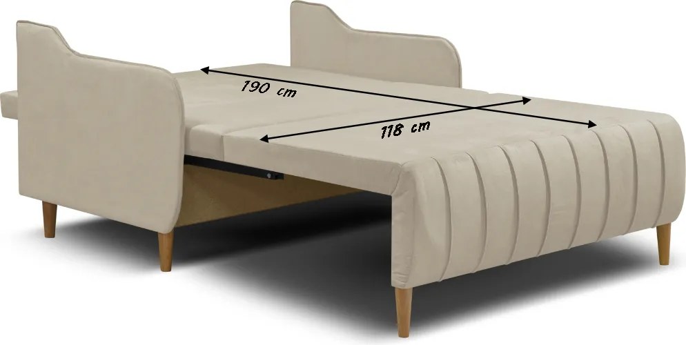 Sofa kanapa 2 os z funkcją spania BEST Zielony