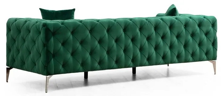 Ciemnozielona aksamitna sofa 237 cm Como – Artie