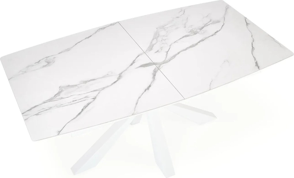 Biały stół Vivaldi z rozkładanym blatem ze spieku