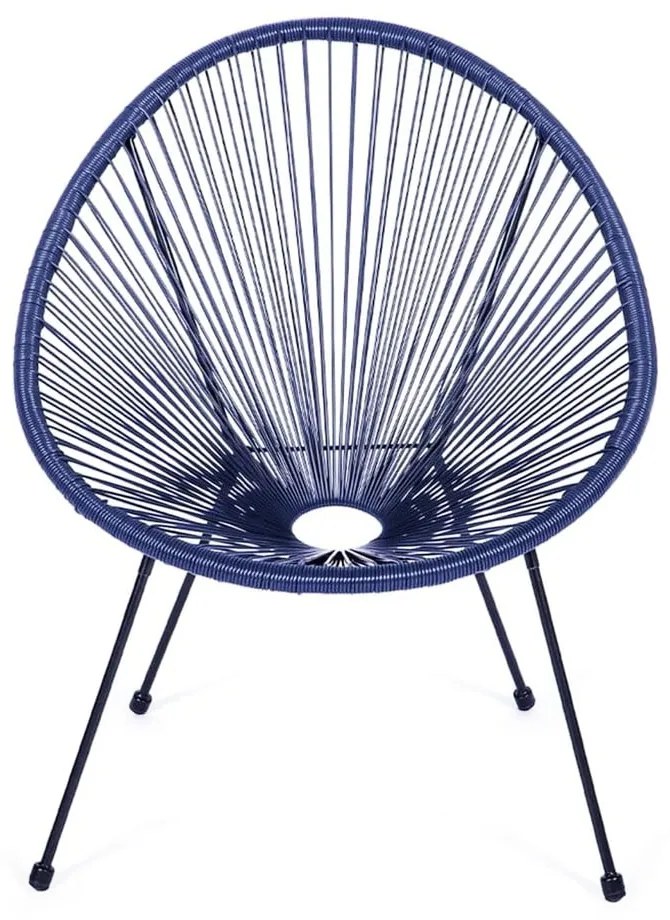 Niebieski metalowy/plastikowy fotel ogrodowy Avocado Comfort – Bonami Selection