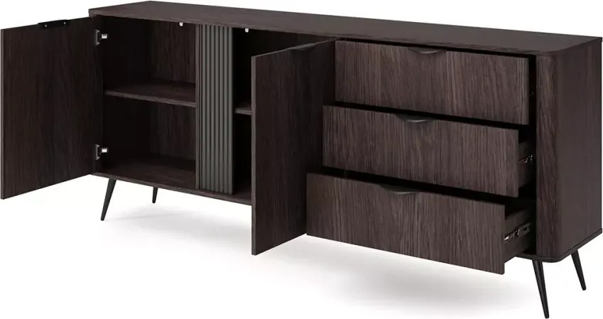 Komoda Valeri III – elegancka komoda z 2 drzwiami i 3 szufladami do salonu, sypialni i biura