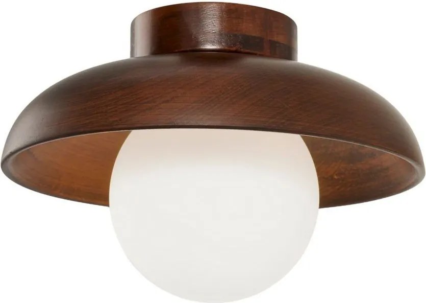 Brązowa lampa sufitowa ze szklanym kloszem ø 24 cm Elsa – Opviq lights