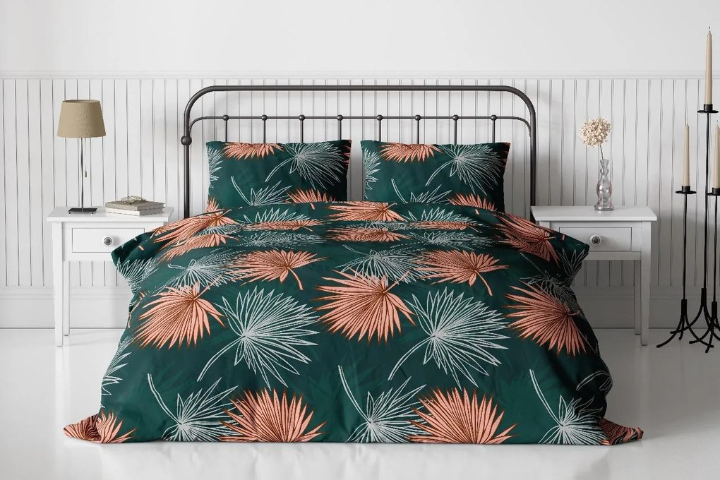 PrzytulneMieszkanie.pl PrzytulneMieszkanie.pl Pościel z kory PALMURA, zielona Rozmiar pościeli: 70 x 90 cm | 140 x 200 cm