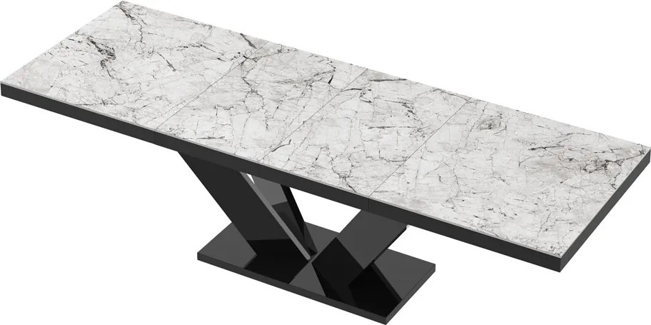 Stół z marmurowym blatem w połysku Viva 2 Hubertus