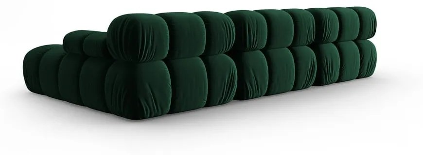 Zielona aksamitna sofa 285 cm Bellis – Micadoni Home