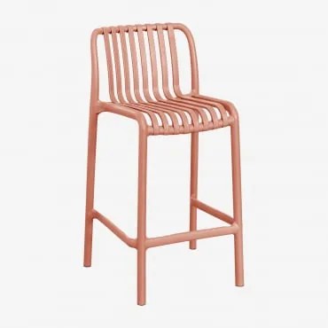 Zestaw 2 Sztaplowanych Wysokich Stołków Ogrodowych Z Polipropylenu Wendell Terracota & ↑65 Cm - Sklum
