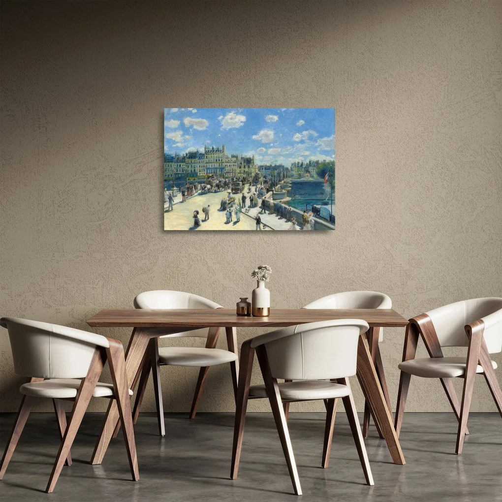 Obraz na szkle - Auguste Renoir, Pont Neuf, Paris, reprodukcje (70x50 cm)