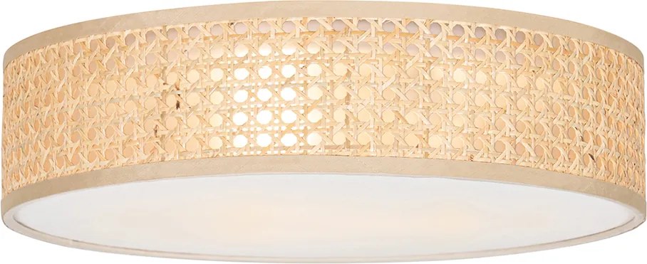 Orientalna lampa sufitowa z rattanu 40 cm 3-światła - Tromma