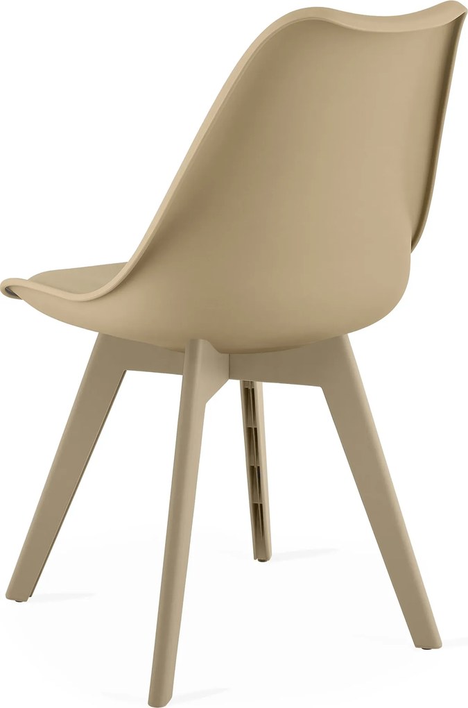 Krzesło MARK - ciemny beż / nogi beżowe