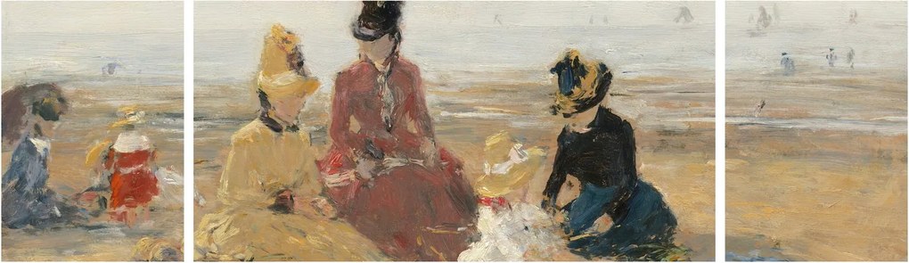 Obraz - Eugène Boudin, On the Beach, Trouville, reprodukcje (170x50 cm)