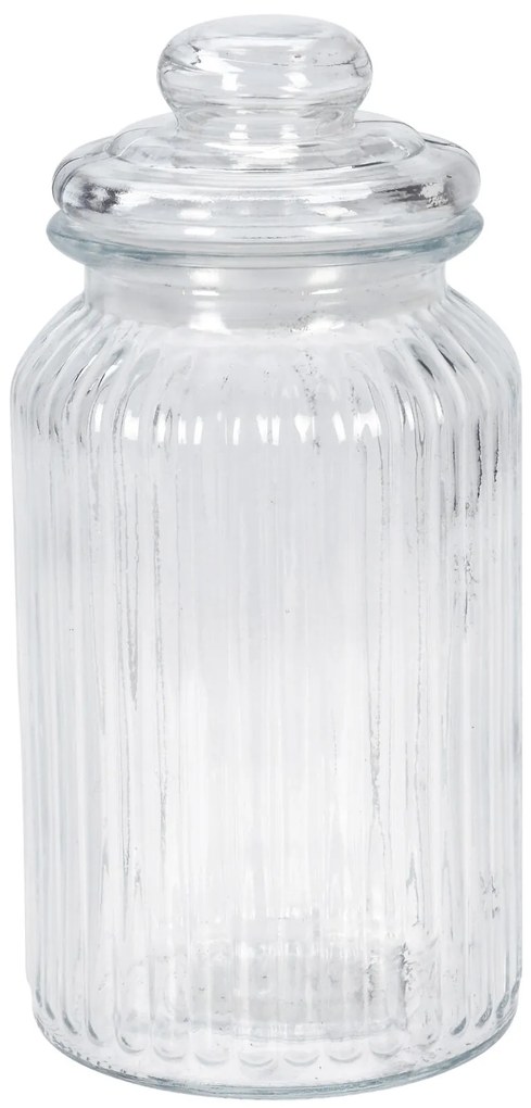 Prążkowany słoik ze szczelną pokrywką, 1000 ml