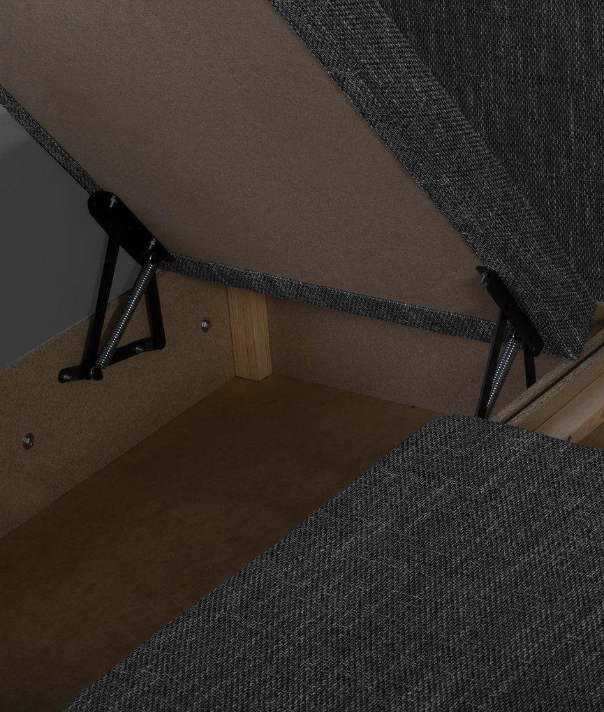 Narożnik z funkcją spania MADRIT Szary/Czarny